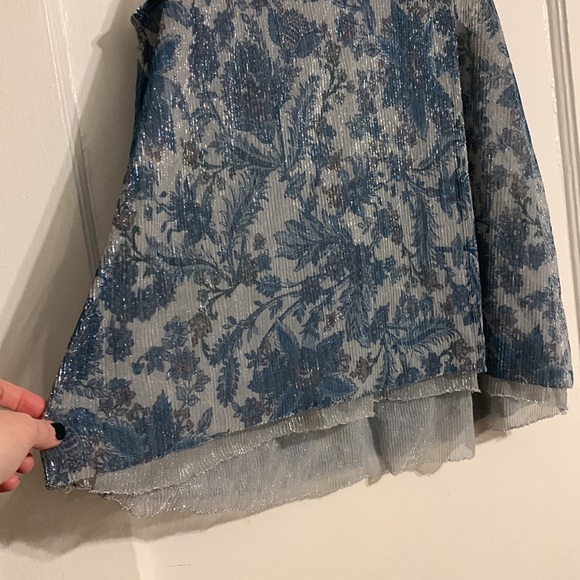 ✨ Anthropologie Shimmer Metallic Tank Top Sz S - Picture 3 of 8